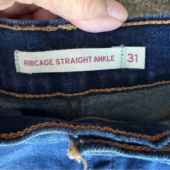 Levi's Ribcage Straight Pick A Draw Straight Leg Ankle Jeans Size 31 - Picture 4 of 5